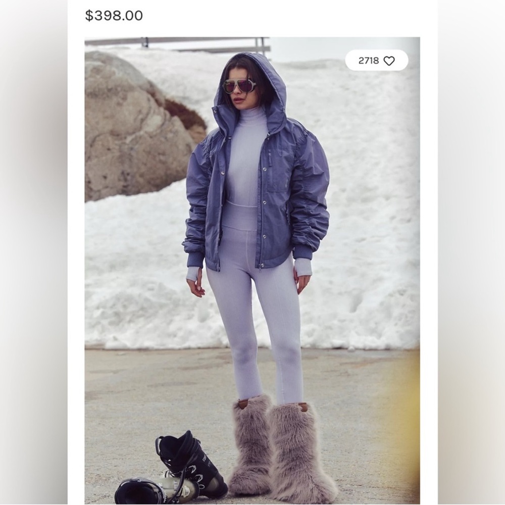Free People Grey Purple Ski Winter Jacket